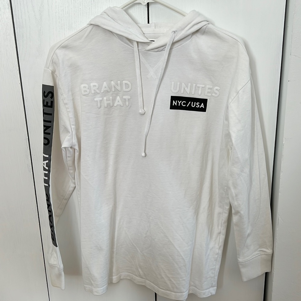 Express White Graphic Long Sleeve T-Shirt